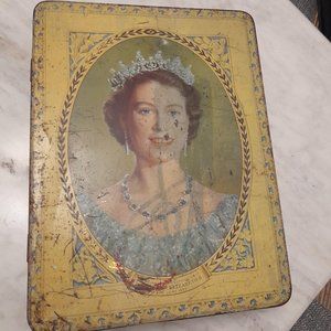 Vintage Queen Elizabeth II Coronation Chocolate Tin